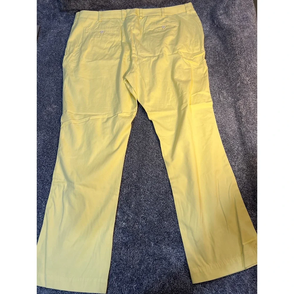 Vineyard Vines Mens 42x30 Yellow Breaker Pants Cotton Chino Straight Leg Golf